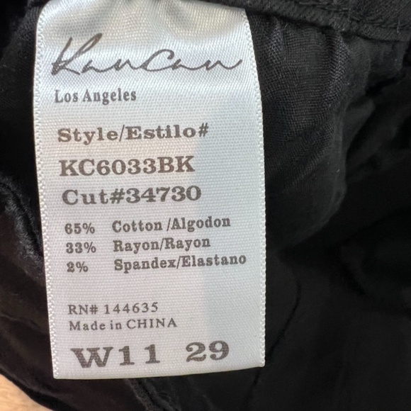 KanCan Black Raw Hem High Rise Denim Jean Shorts Size 11 / 29 Womens - Picture 4 of 5